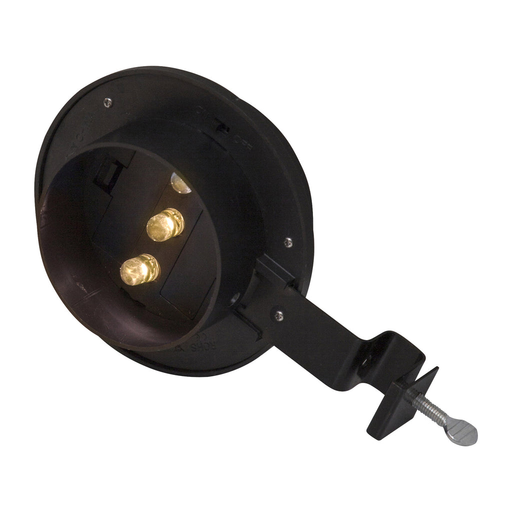 LED solcellelampe Fency montert på gjerde