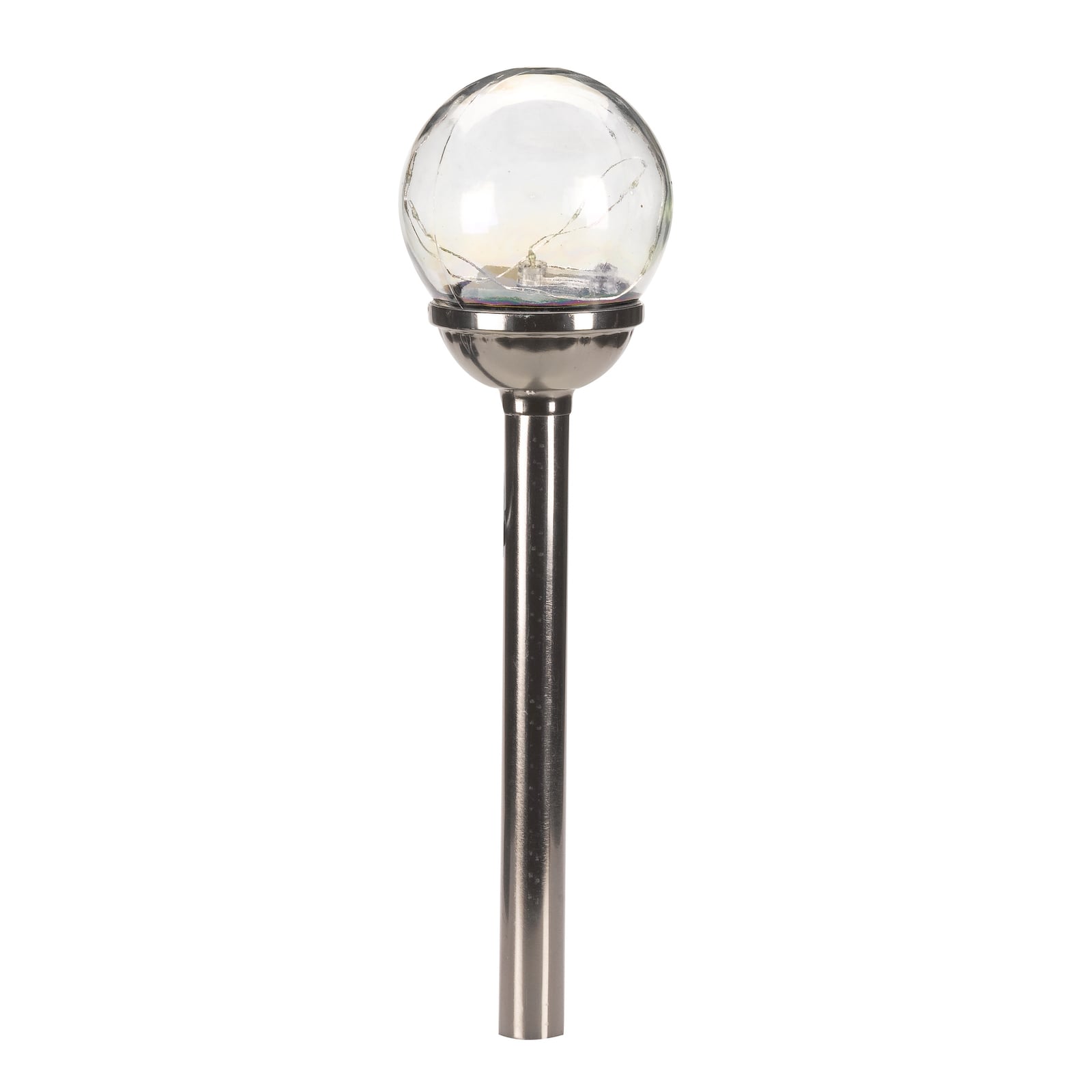 LED solcellelampe med spyd Firefly Opal 4er-sett glass IP44 bakside