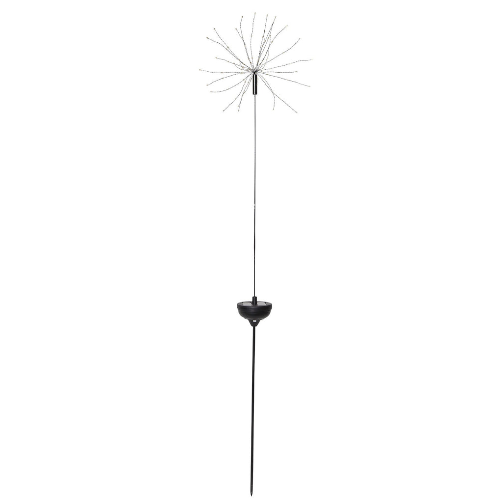Detalj av LED solcellelampe Firework med jordspyd svart 100 cm