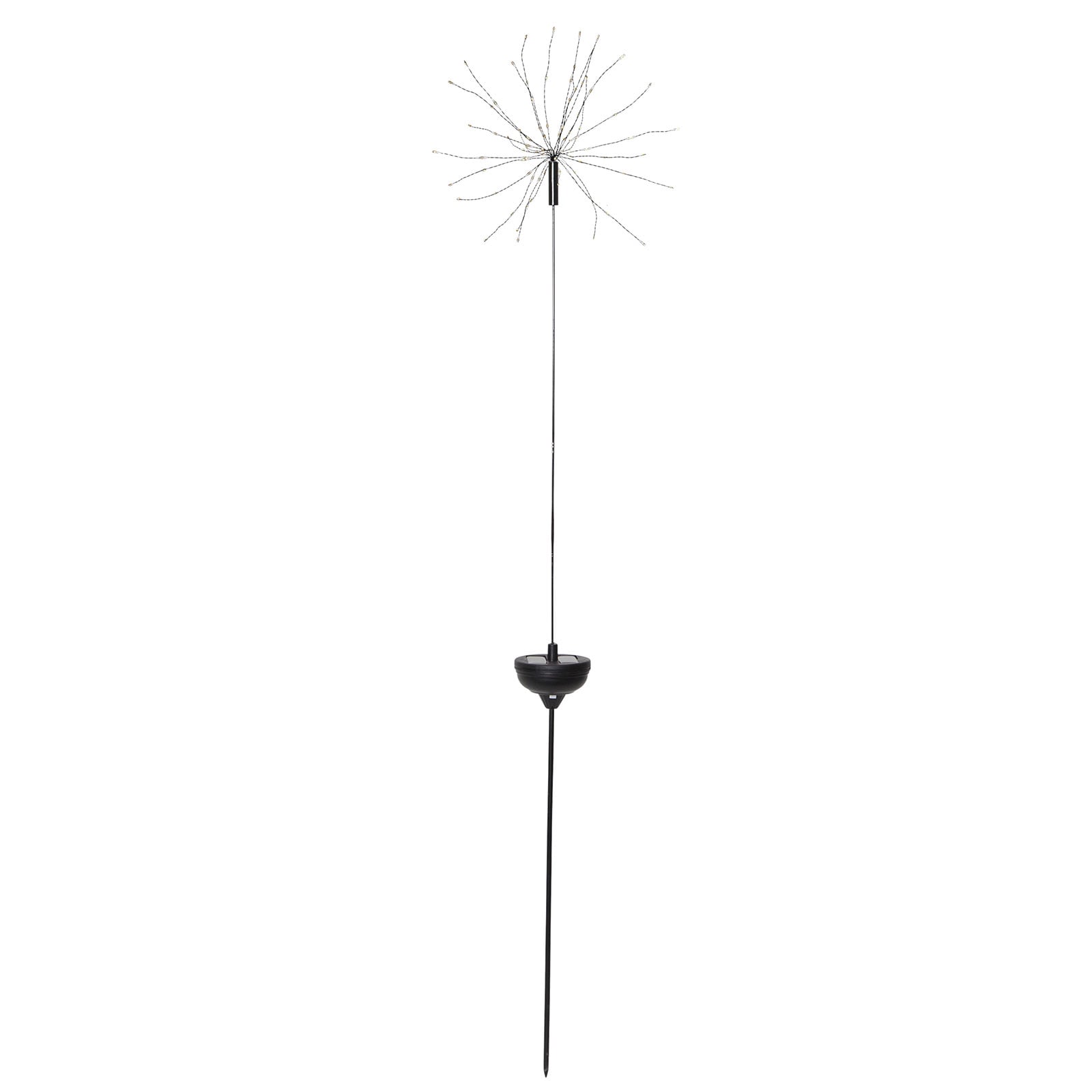 Detalj av LED solcellelampe Firework med jordspyd svart 100 cm