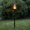 LED solcellelampe Flame med flammeeffekt 54 cm forfra