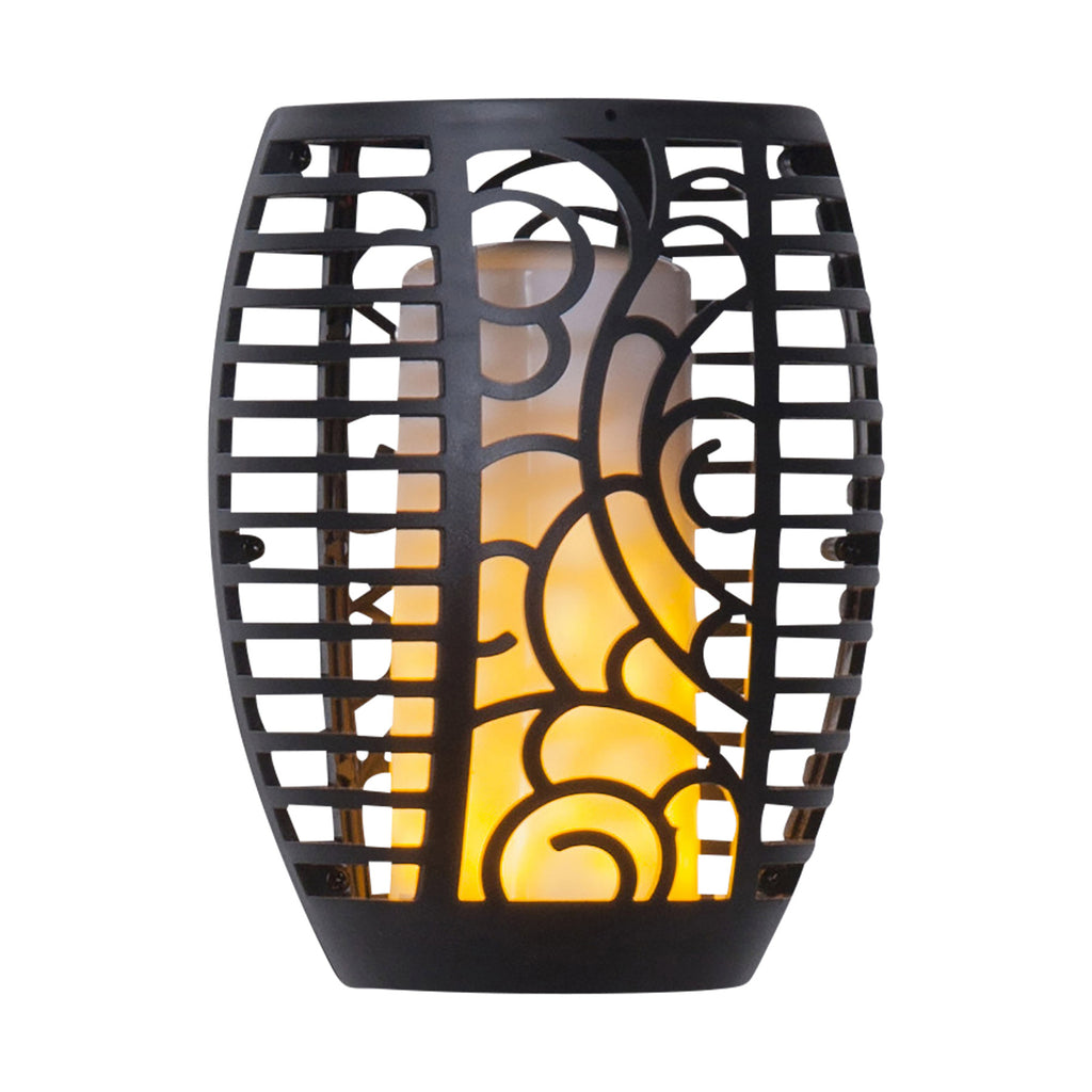 LED solcellelampe Flame med flammeeffekt 54 cm montert ute