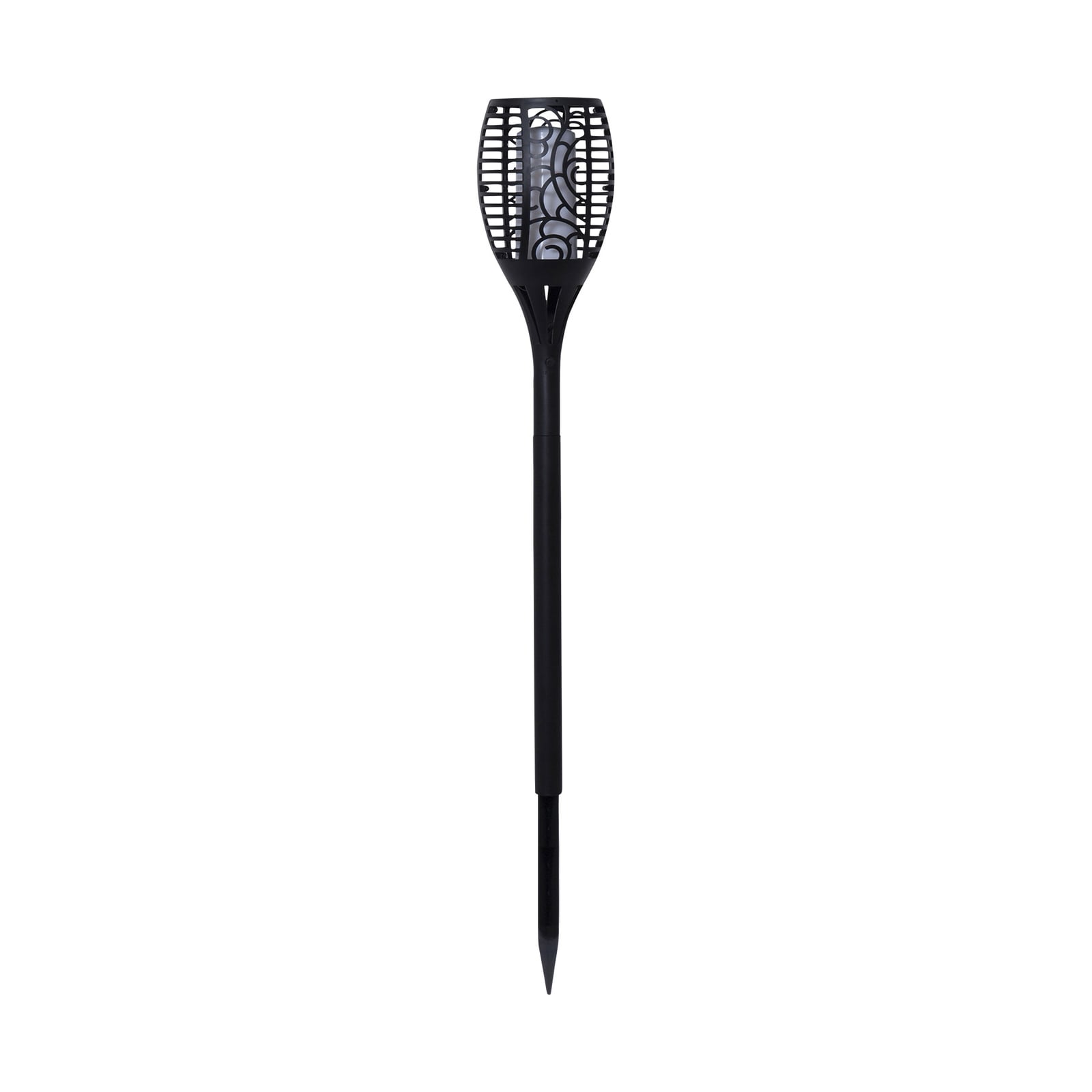 LED solcellelampe Flame med flammeeffekt 54 cm med veggmontasjeclip