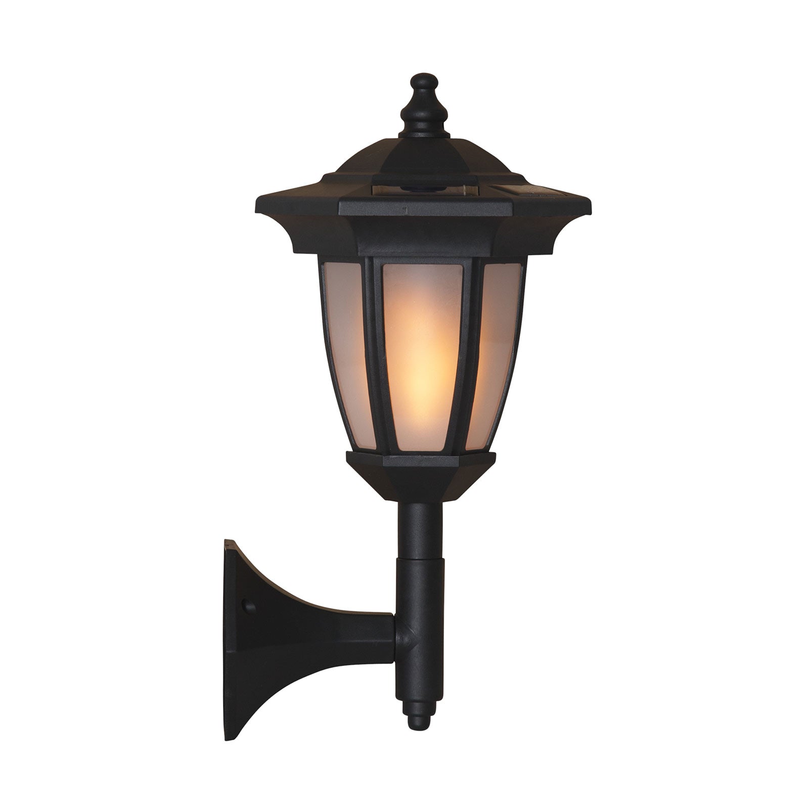 LED solcellelampe Flame 4-i-1 svart plast IP44 visning av alle tilbehør