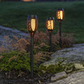 LED solcellelampe Flame Mini flammeeffekt 3-pk IP44 forfra