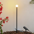 LED solcellelampe Freydis svart aluminium forfra