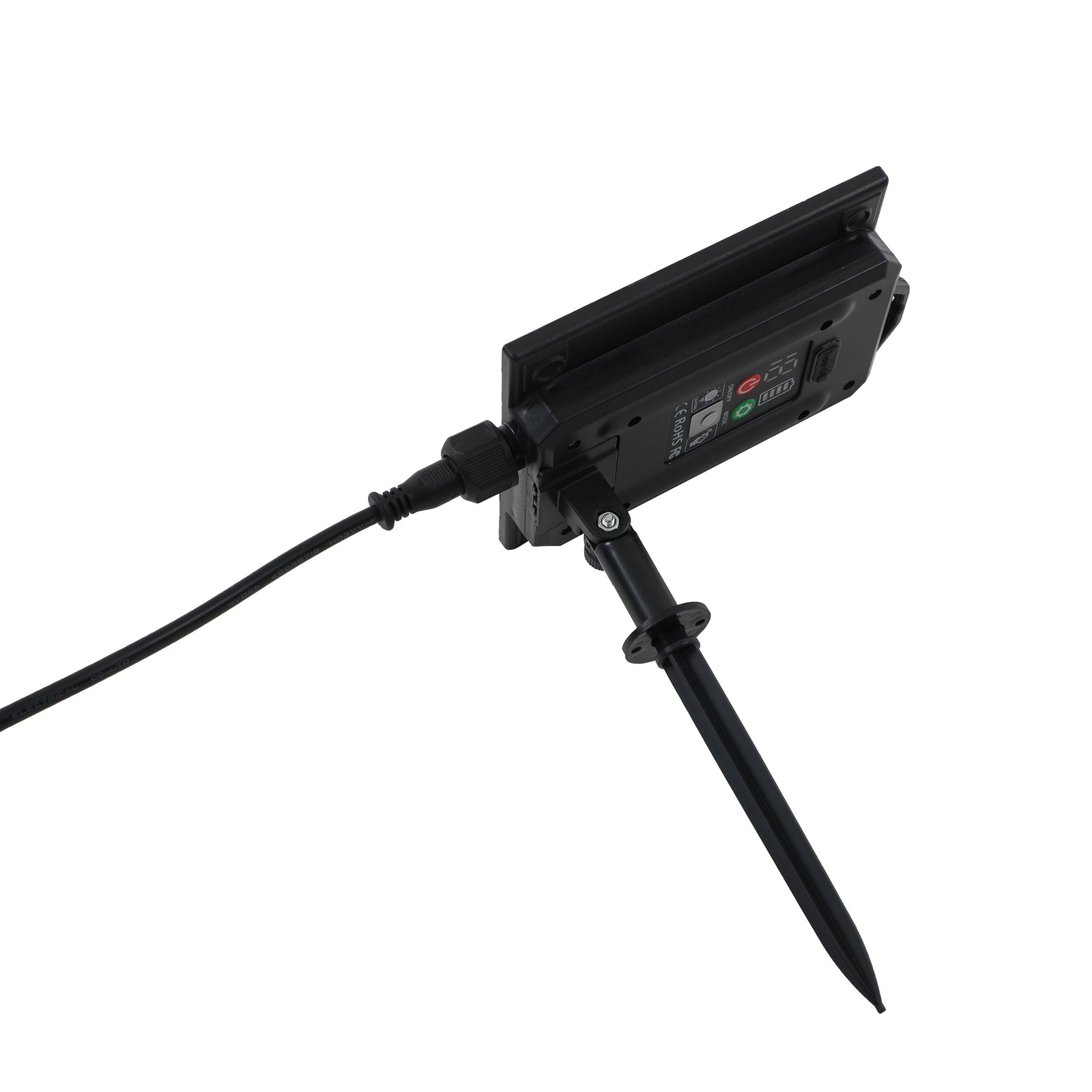 LED solcellelampe Freydis svart aluminium 2000K IP65 - Lindby