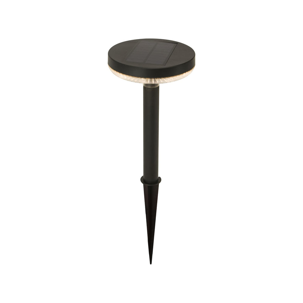 LED solcellelampe Glenios med spyd svart detalj