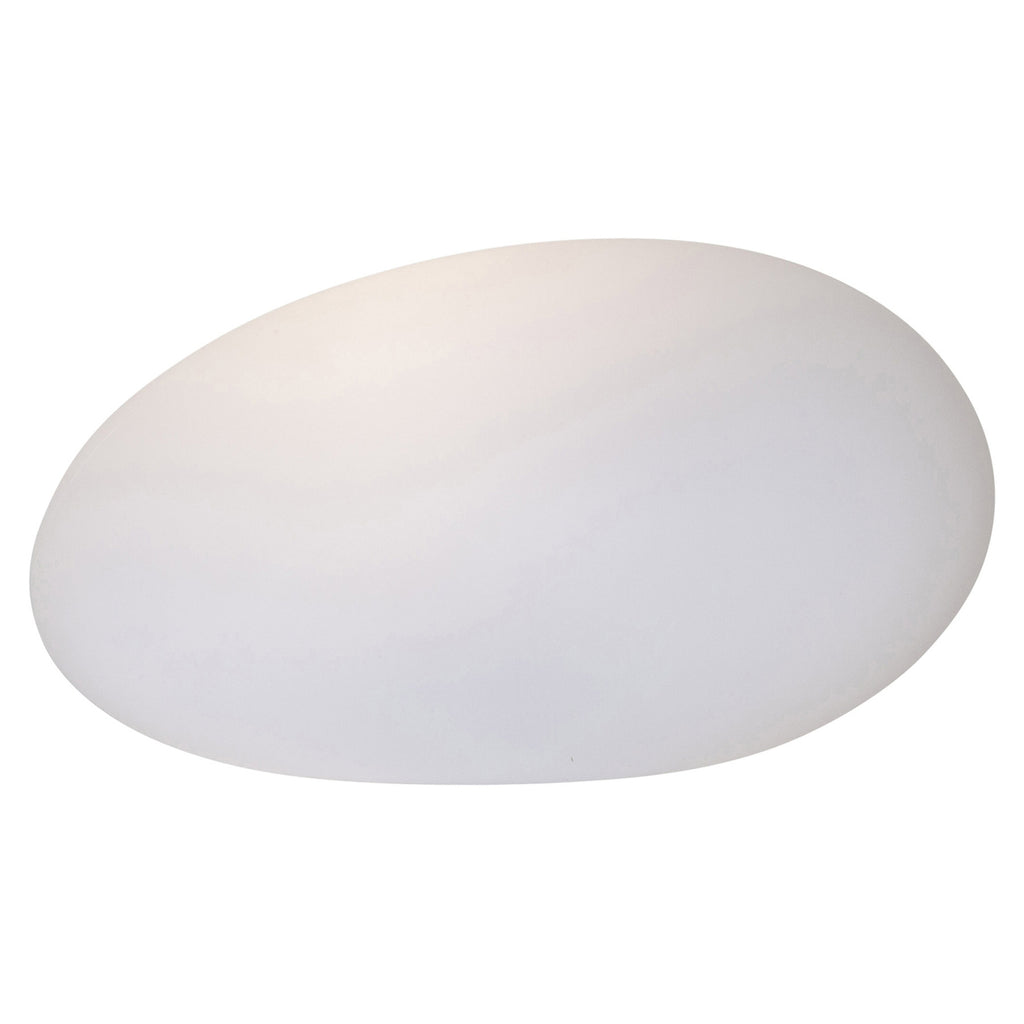Oversikt over LED solcellelampe Globy steinform hvit 26,5 cm IP44