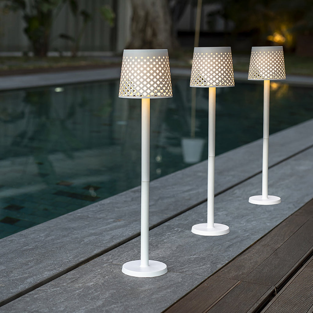 LED solcellelampe Greta 5-i-1 hvit bakside
