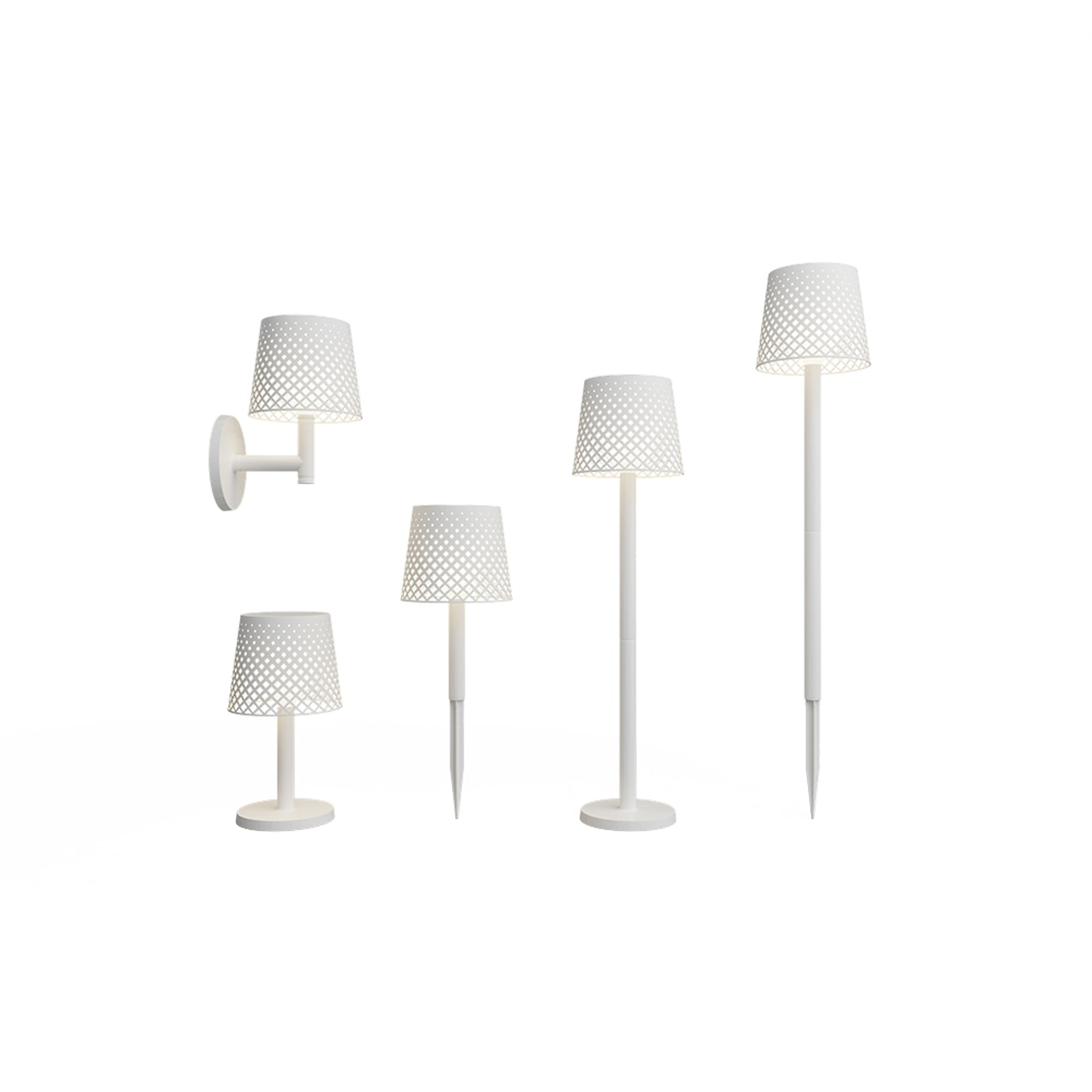 LED solcellelampe Greta 5-i-1 hvit nærbilde av lampe