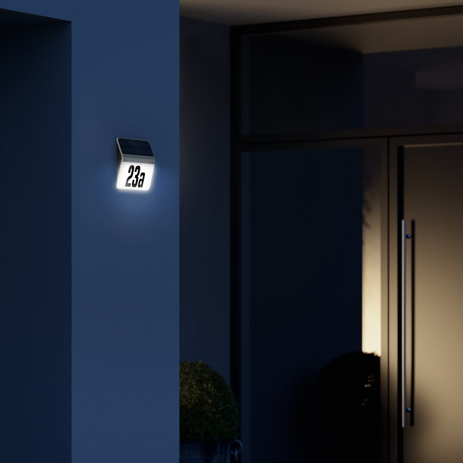 LED solcellelampe husnummerbelysning antrasitt IP44 - Steinel bakside