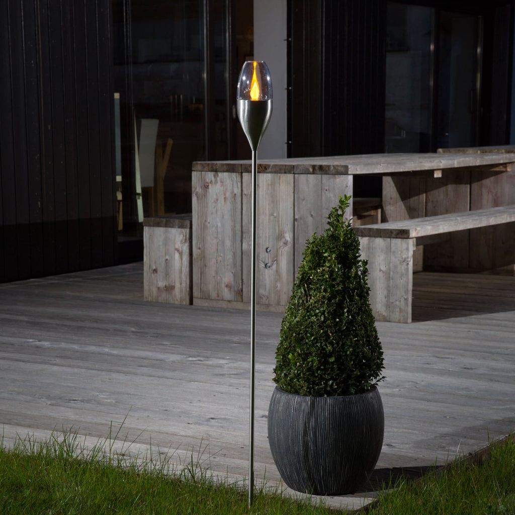 Detalj av LED solcellelampe Jari rustfritt stål