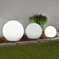 LED solcellelampe Lago kule 3-er sett med jordspyd IP44 forfra
