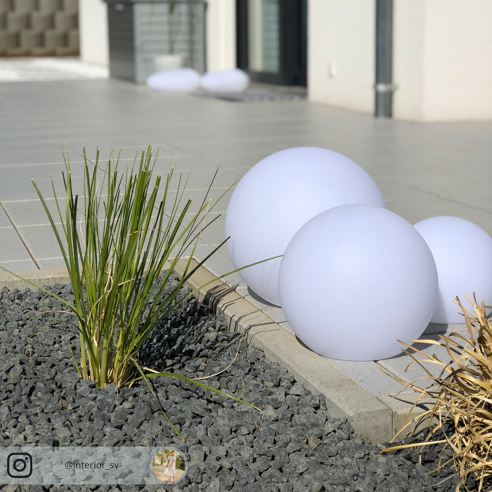 LED solcellelampe Lago kule 3-er sett med jordspyd IP44 pakkedelementer