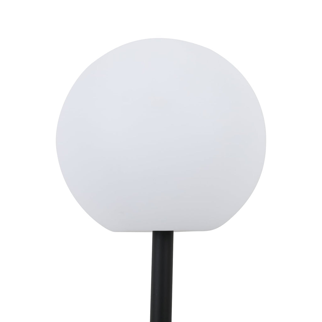 LED solcellelampe Lago kuleformet Ø30 cm hvit IP44 nærbilde
