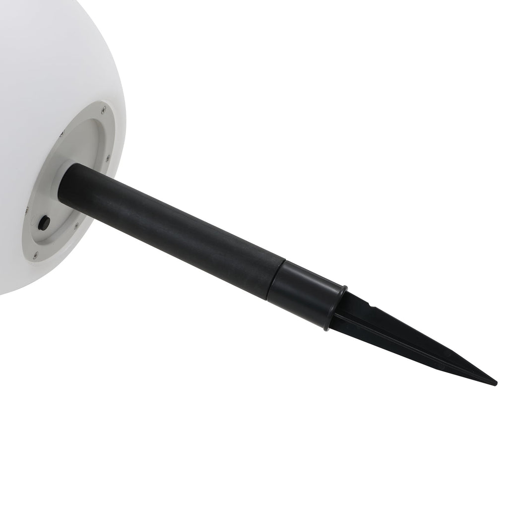 LED solcellelampe Lago kuleformet Ø25 cm hvit IP44 - Lindby