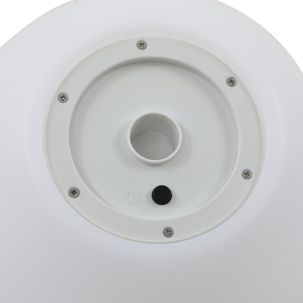 LED solcellelampe Lago kuleformet Ø25 cm hvit IP44 - Lindby