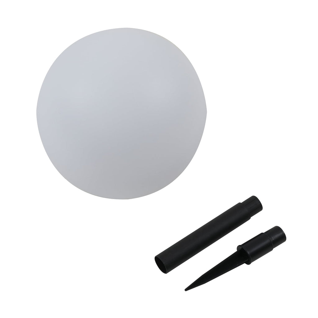 LED solcellelampe Lago kuleformet Ø25 cm hvit IP44 - Lindby