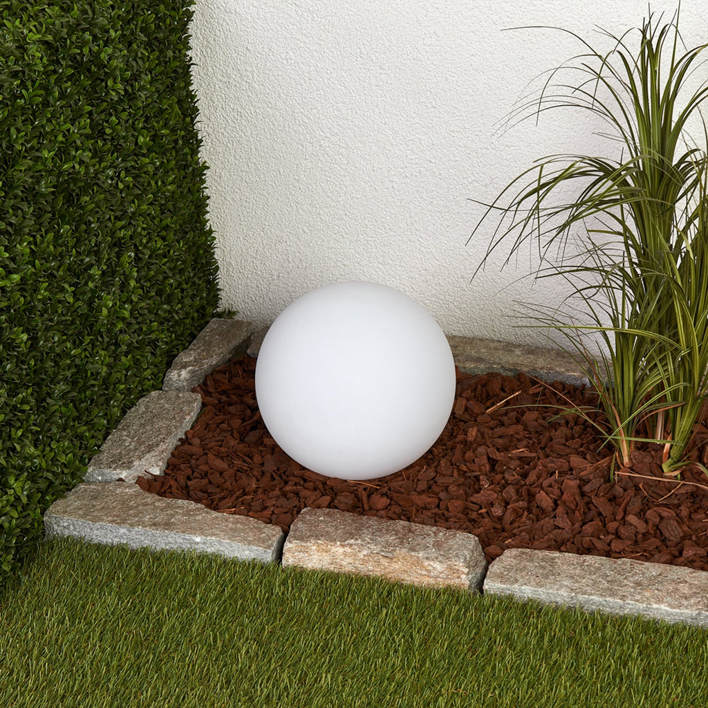 LED solcellelampe Lago kuleformet hvit bakside