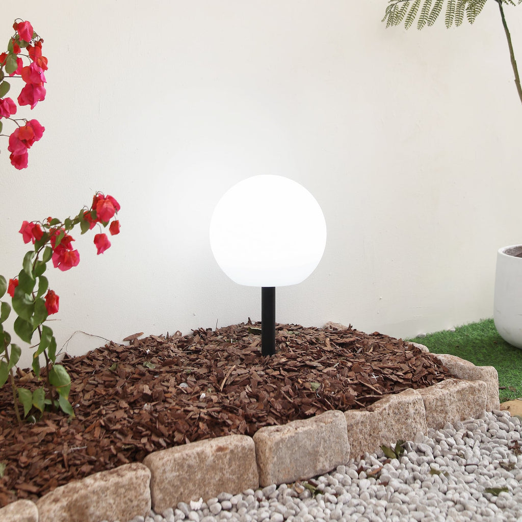 LED solcellelampe Lago kuleformet hvit detalj