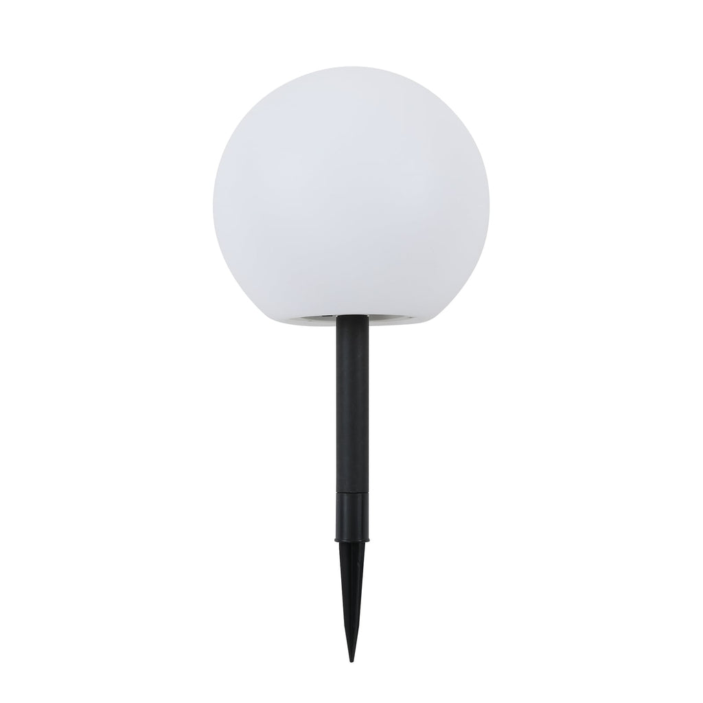 LED solcellelampe Lago kuleformet hvit montert i hage