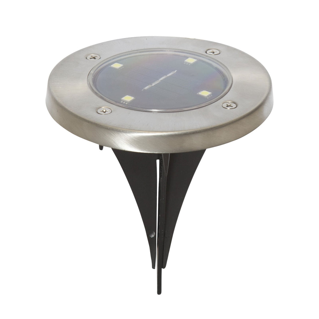 LED solcellelampe Lawnlight rustfritt stål IP44 3-pk med jordspyd