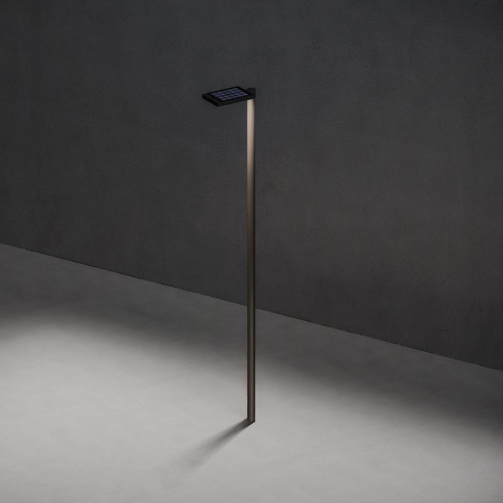 LED solcellelampe LINK lampehode antrasitt IP65 5W forfra