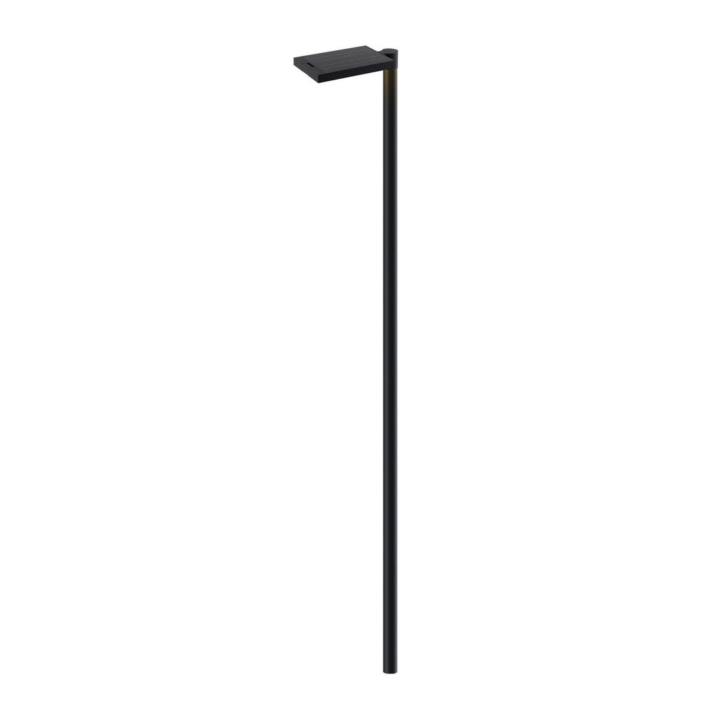 LED solcellelampe LINK lampehode antrasitt IP65 5W bakside