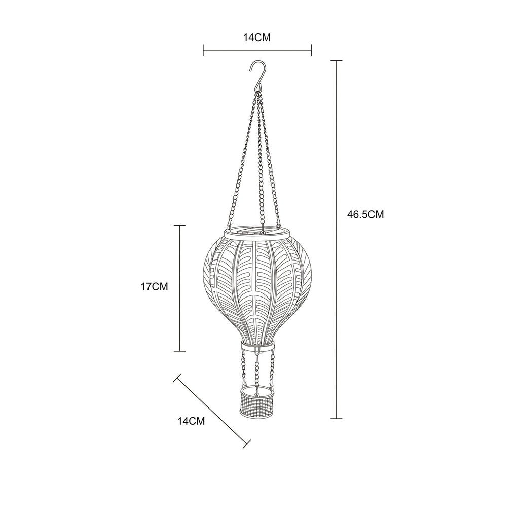 LED solcellelampe luftballong flerfarget plast IP44 - Globo bakside