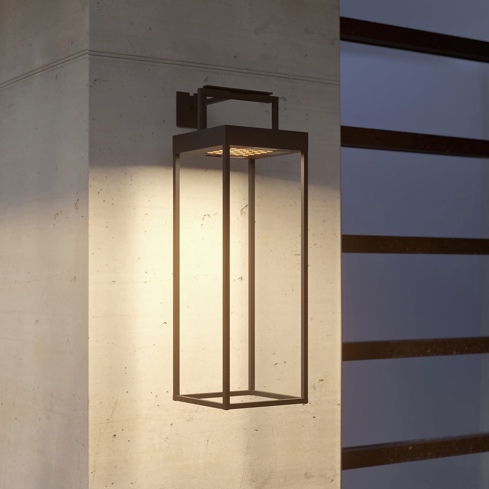 LED solcellelampe Lynzy 58 cm dimbar svart IP65 bakside