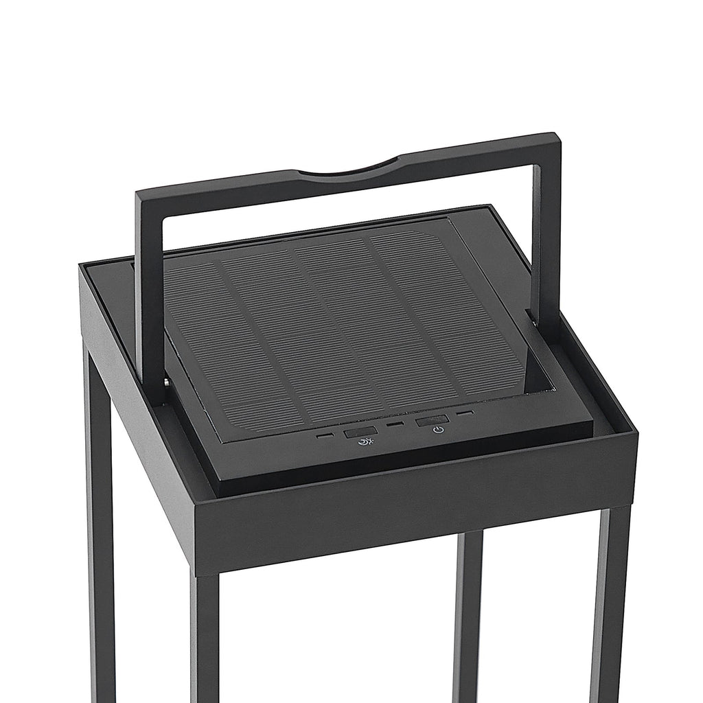 LED solcellelampe Lynzy 58 cm dimbar svart IP65 nærbilde av LED-lys