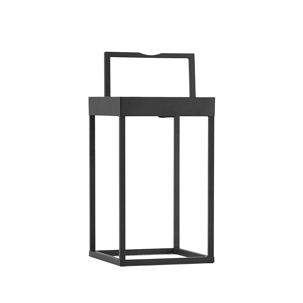 LED solcellelampe Lynzy svart aluminium 38 cm sideprofil