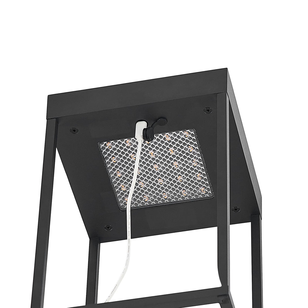 LED solcellelampe Lynzy svart aluminium 38 cm som bordlampe
