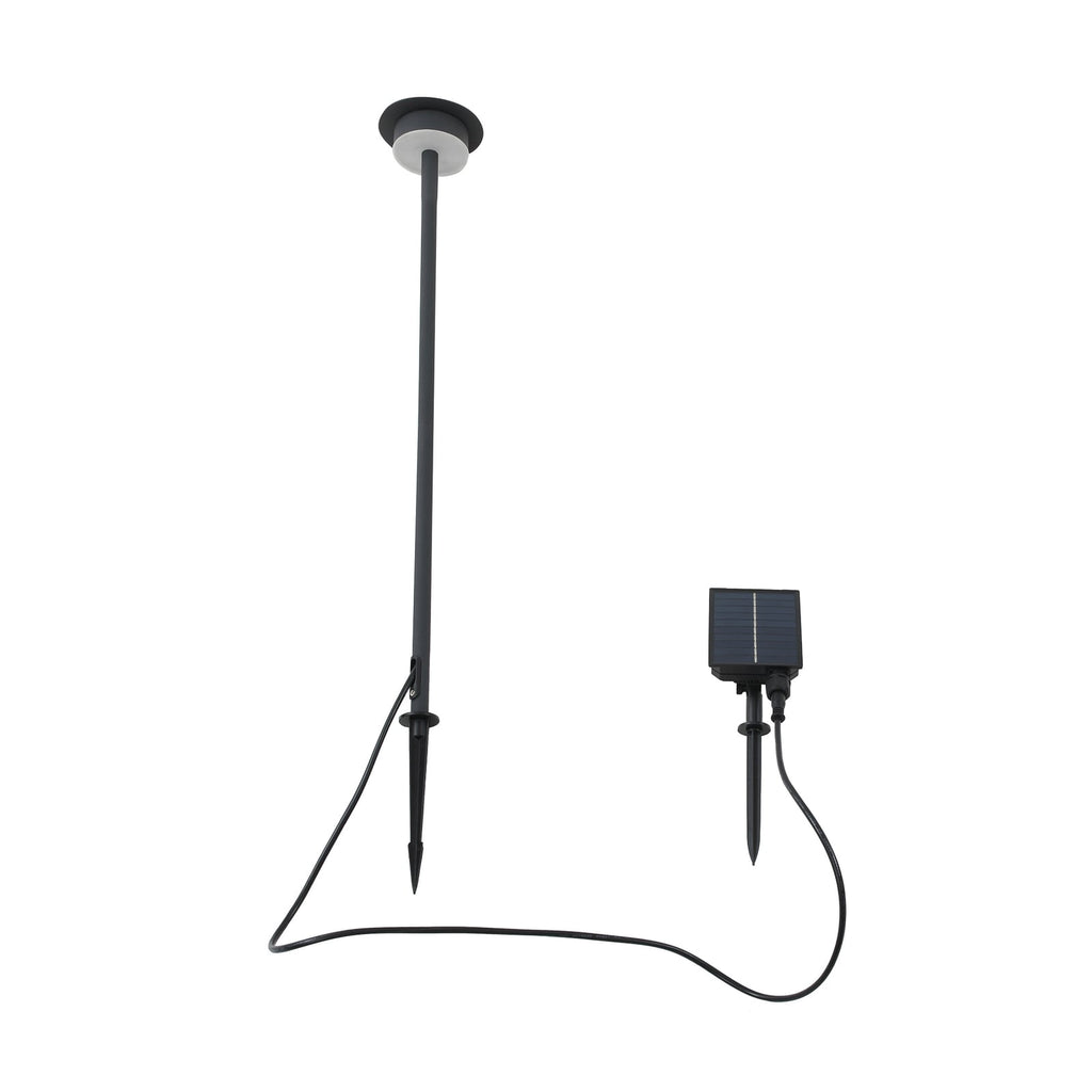 LED solcellelampe Lyris aluminium svart Ø10 cm montert