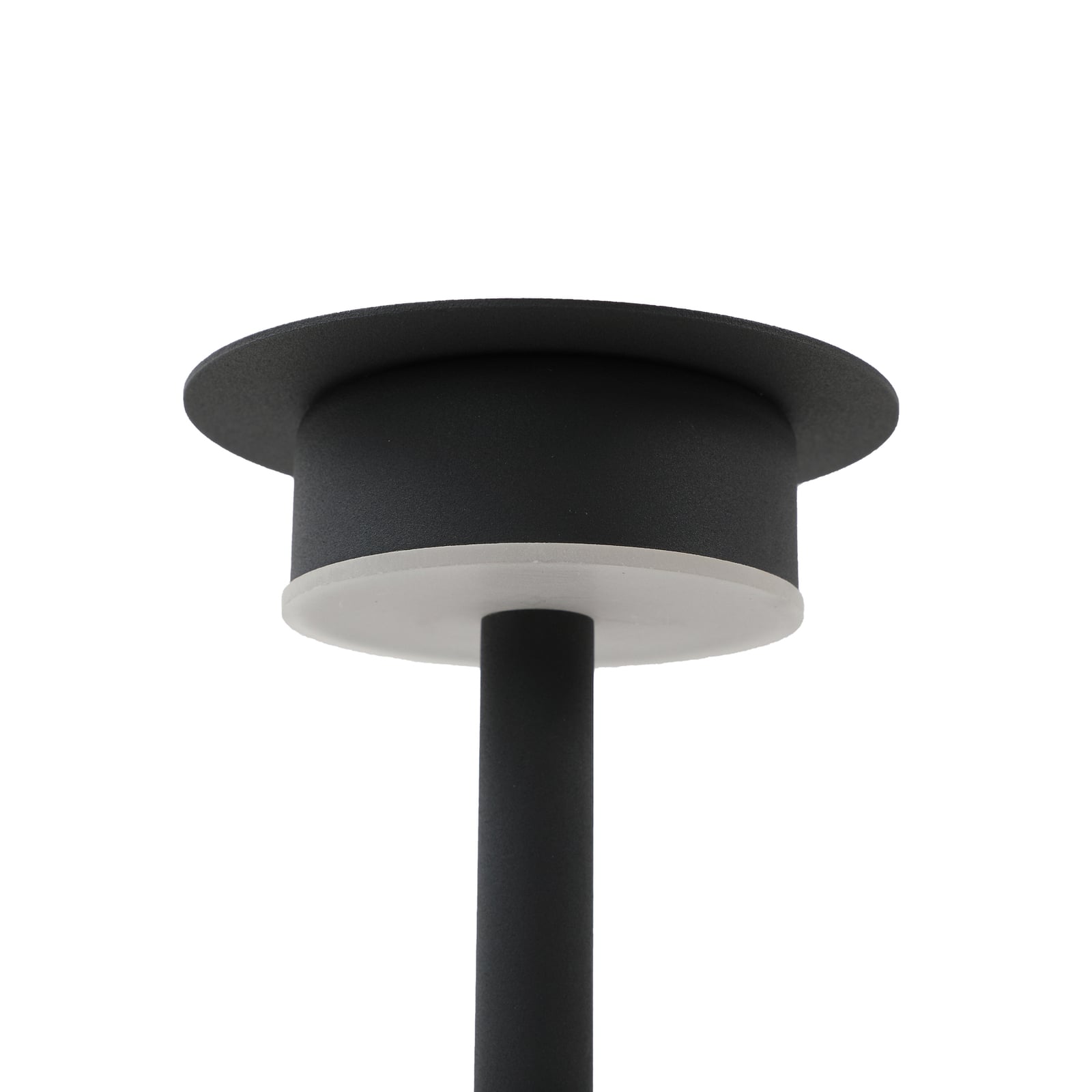 LED solcellelampe Lyris aluminium svart Ø10 cm og solarpanel
