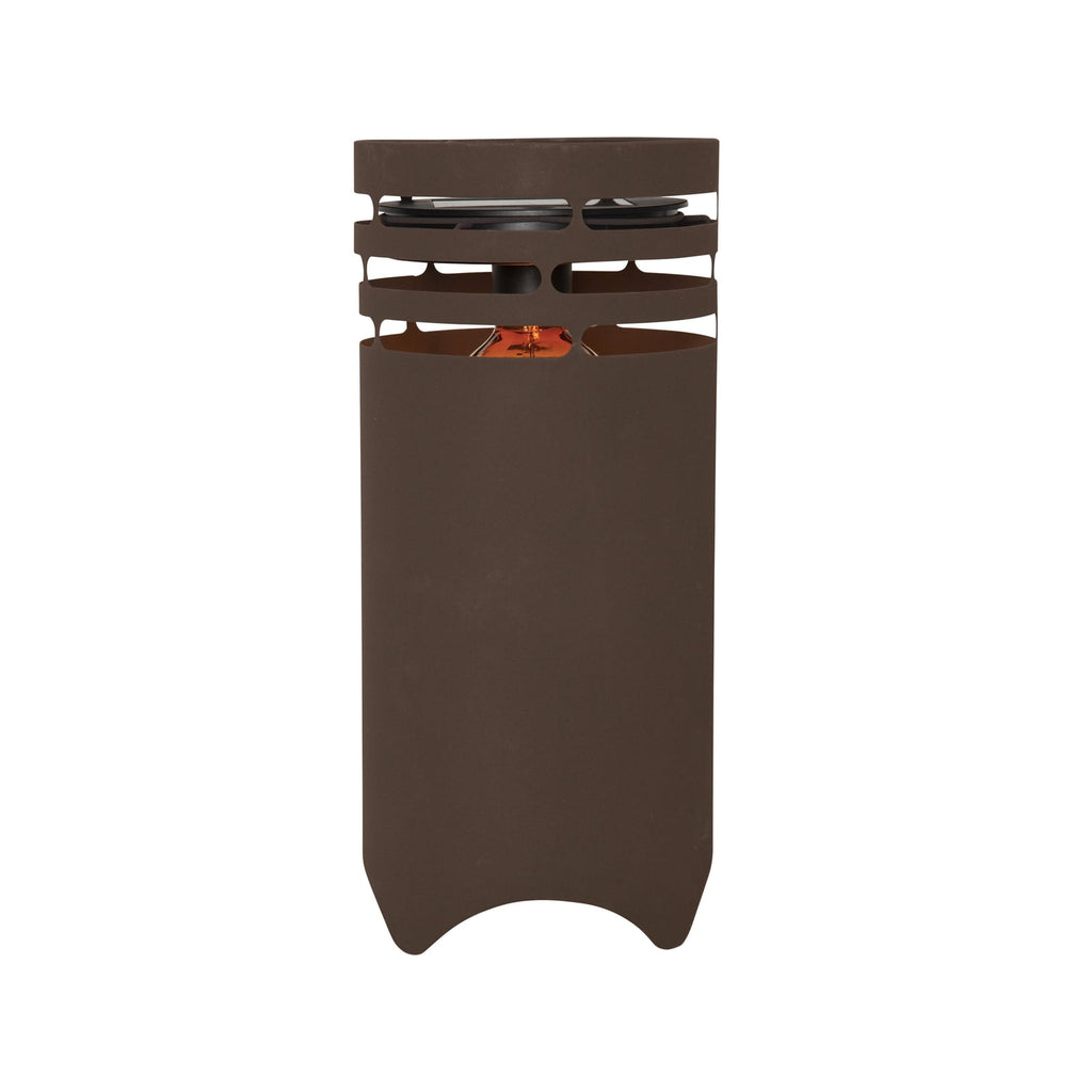 LED solcellelampe Marron brun metall H40 cm detalj