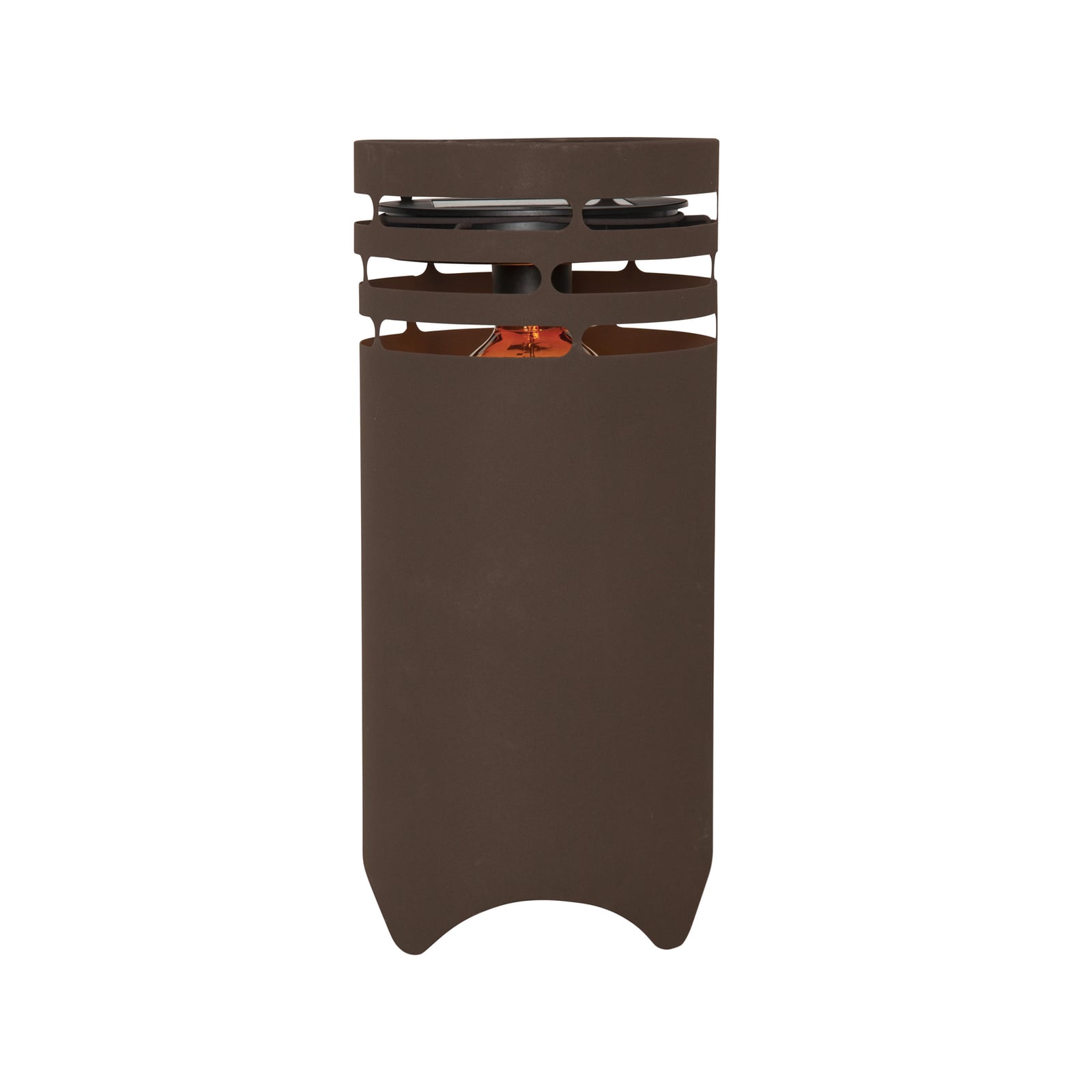 LED solcellelampe Marron brun metall H40 cm detalj