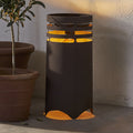 LED solcellelampe Marron brun metall H40 cm forside
