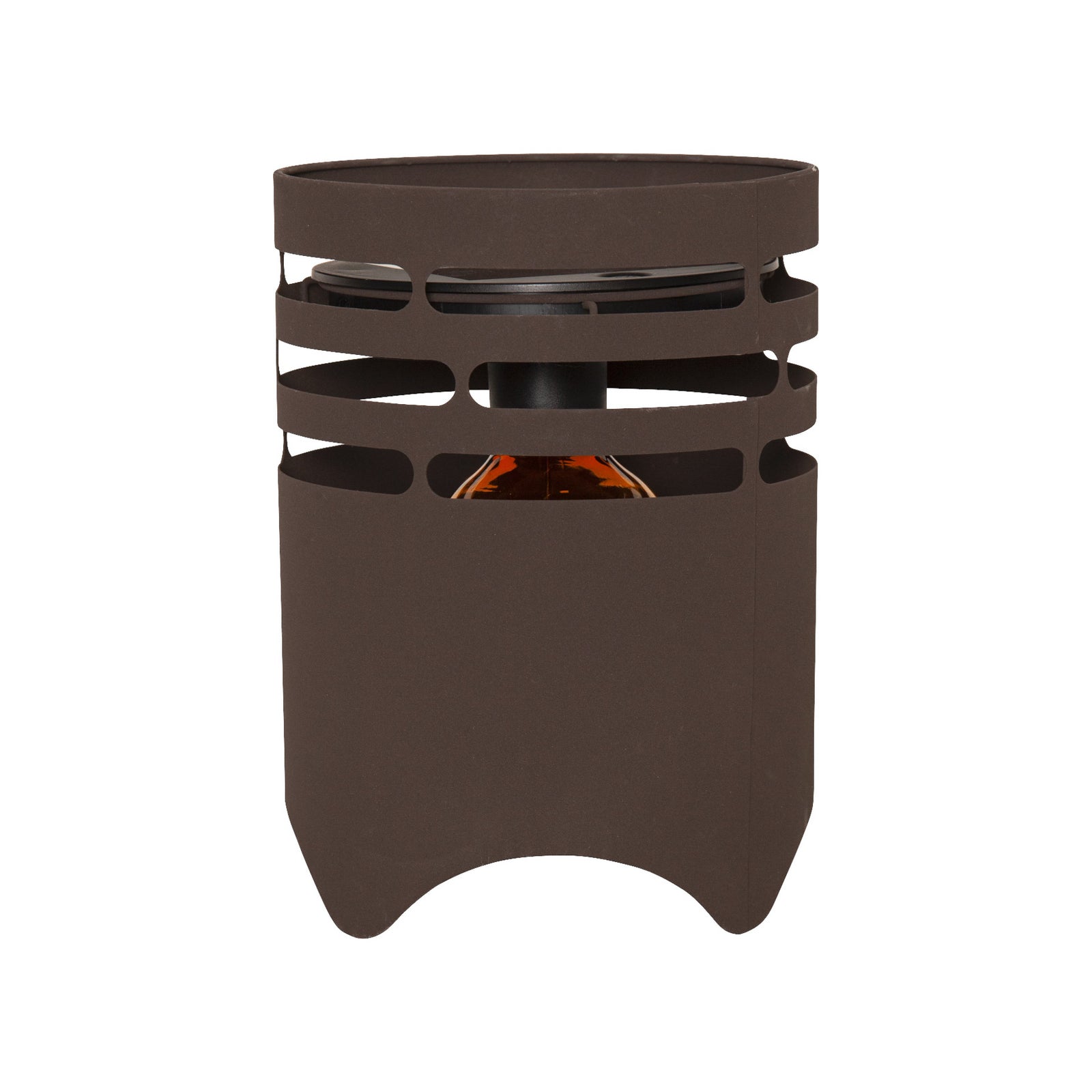 Detalj av LED solcellelampe Marron brun metall H25 cm