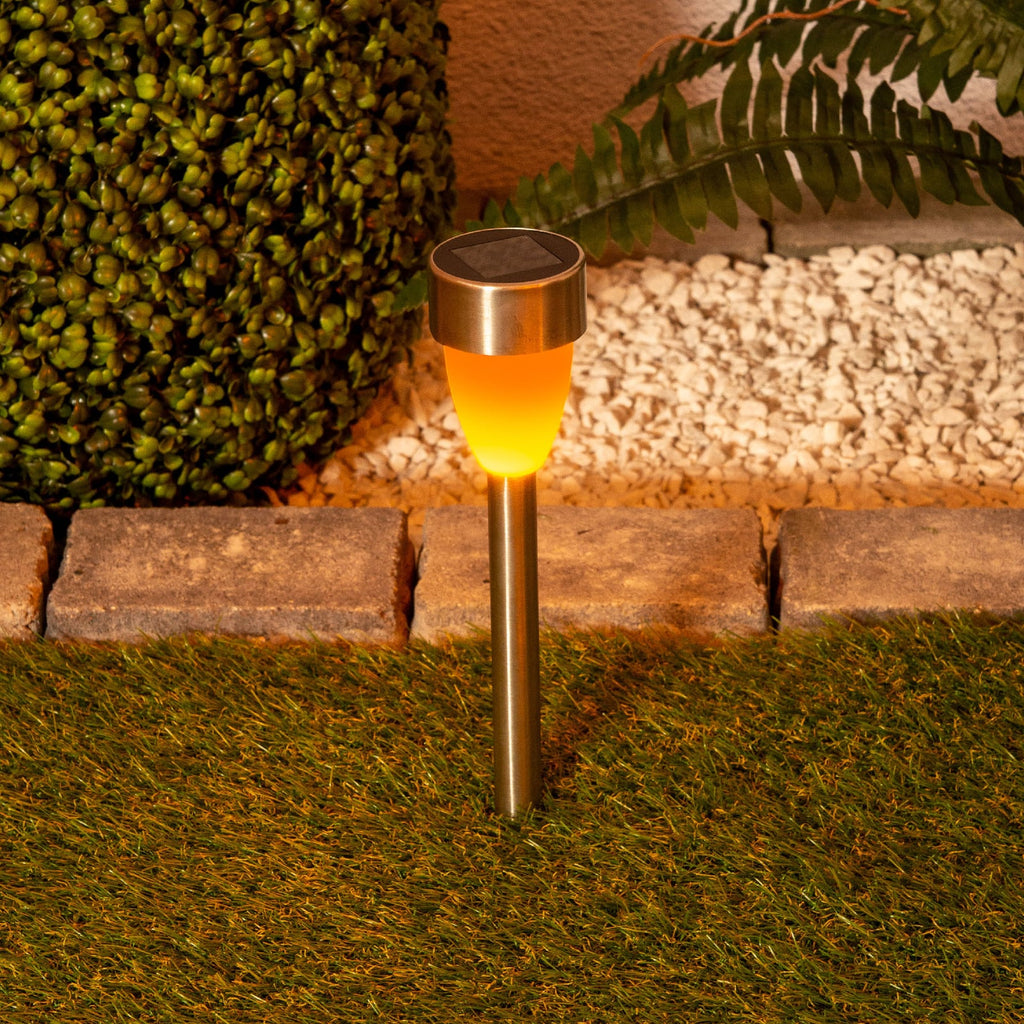 LED solcellelampe med flammeeffekt 6-pakning IP44 Näve i hage