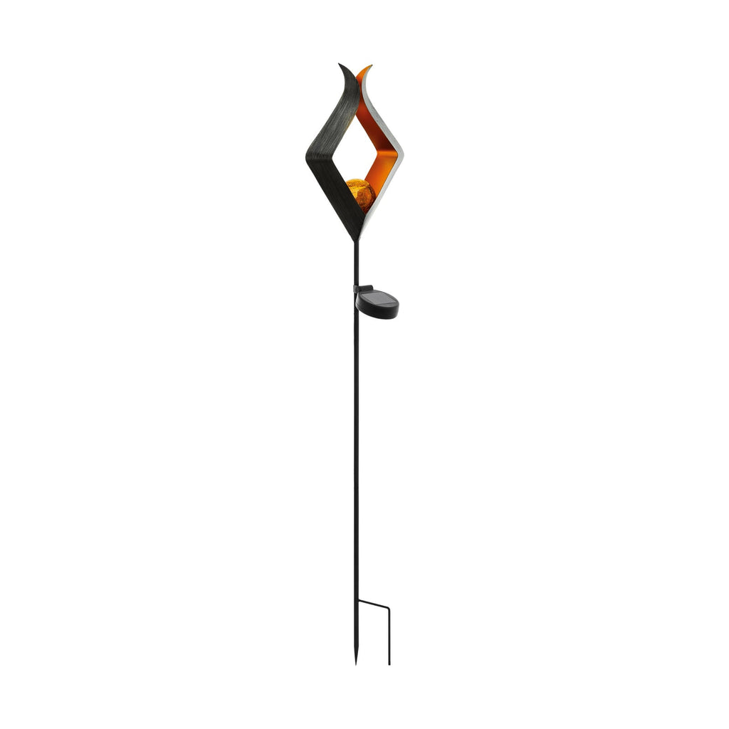LED solcellelampe med glasskule og jordspyd 82 cm - EGLO montert i hage