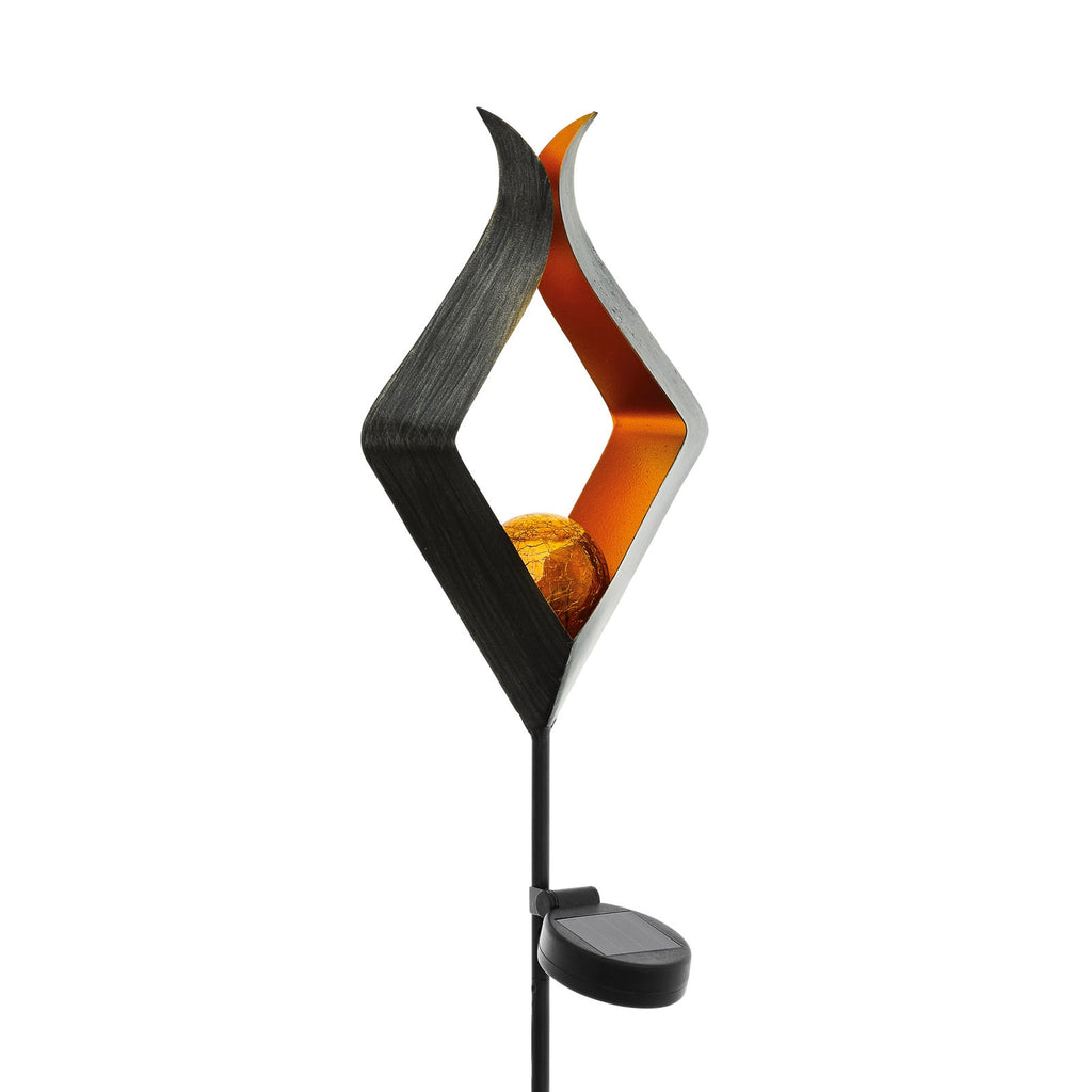 LED solcellelampe med glasskule og jordspyd 82 cm - EGLO solcellemodul