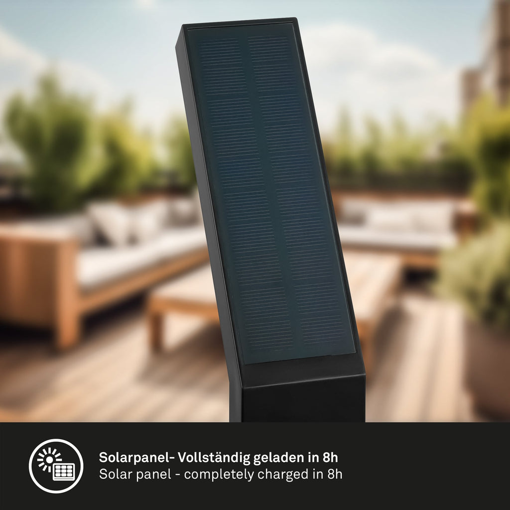 LED solcellelampe med jordspyd svart CCT IP44 - Briloner med solarmodul