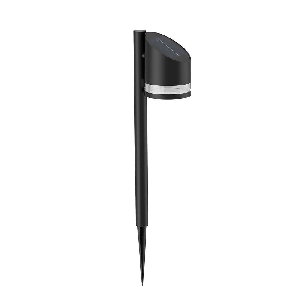LED solcellelampe med spyd Fyve svart IP44 Philips forfra