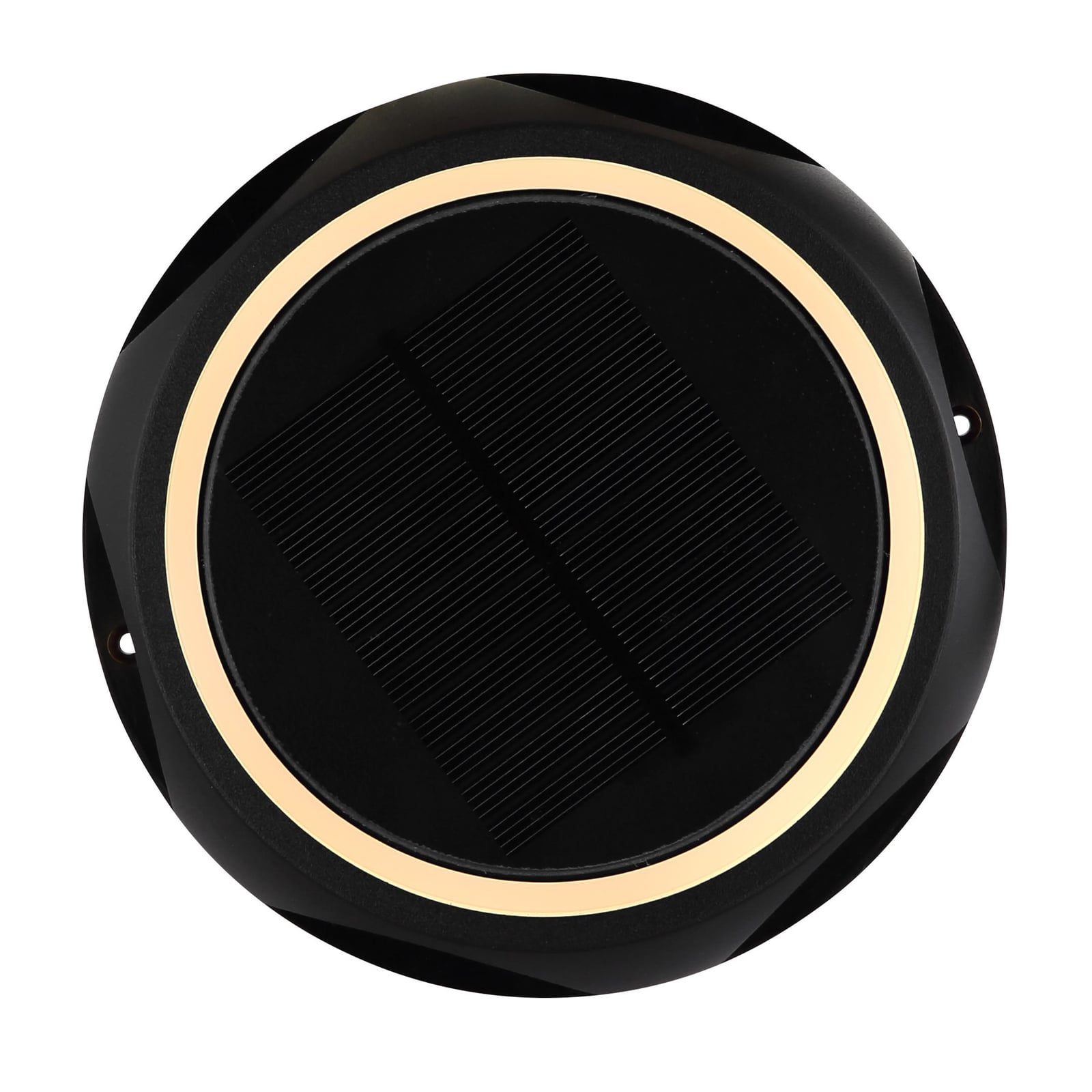 LED solcellelampe med spyd og veggfeste svart Ø14 cm IP65 Globo opplyst i mørket