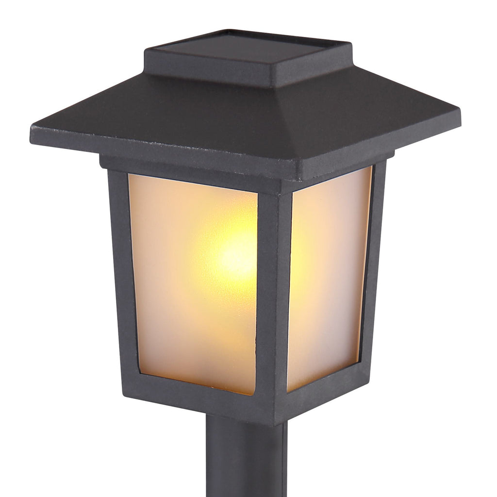 LED solcellelampe med spyd svart 3-pack IP44 Globo detalj