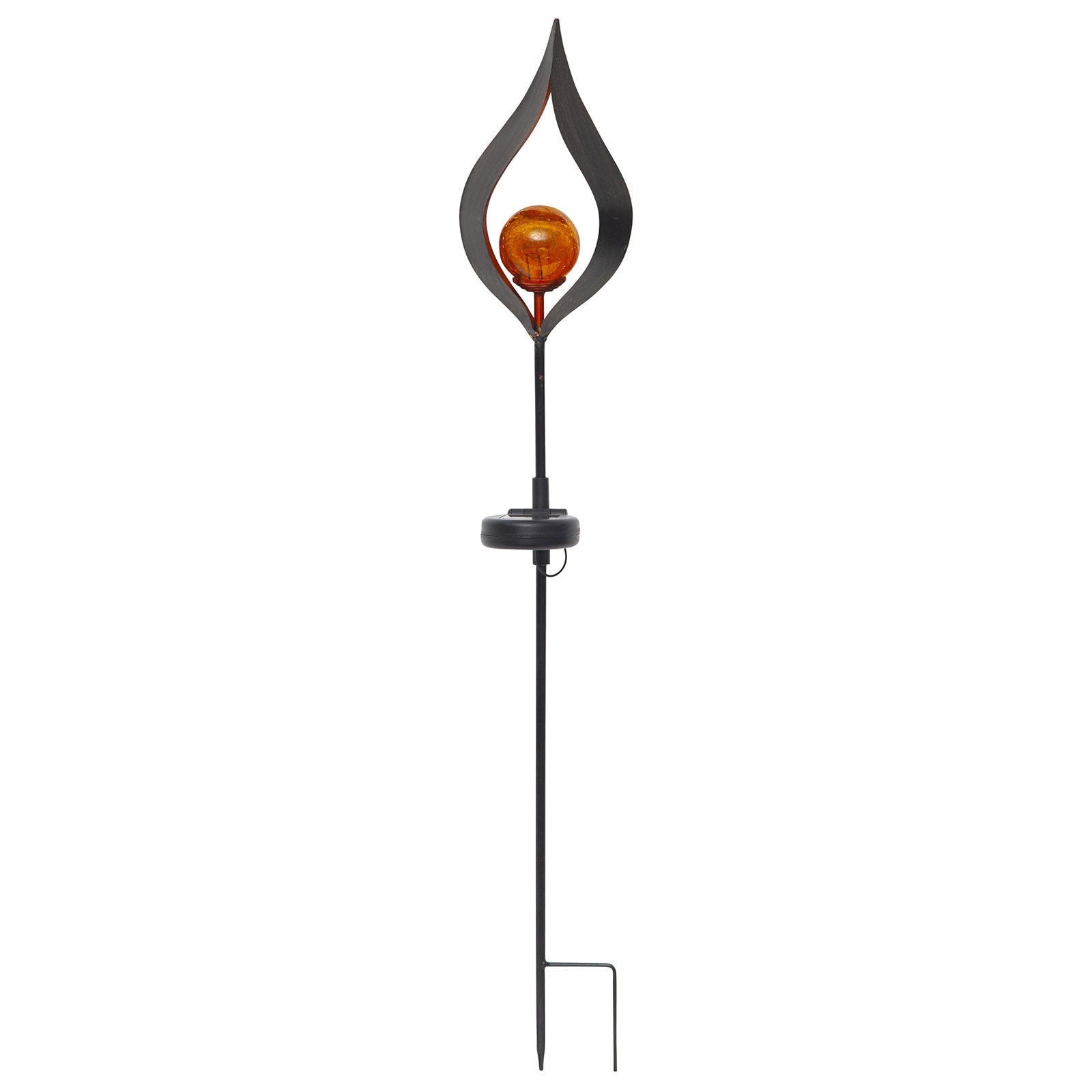 Detalj av LED solcellelampe Melilla med spyd rustfritt stål IP44
