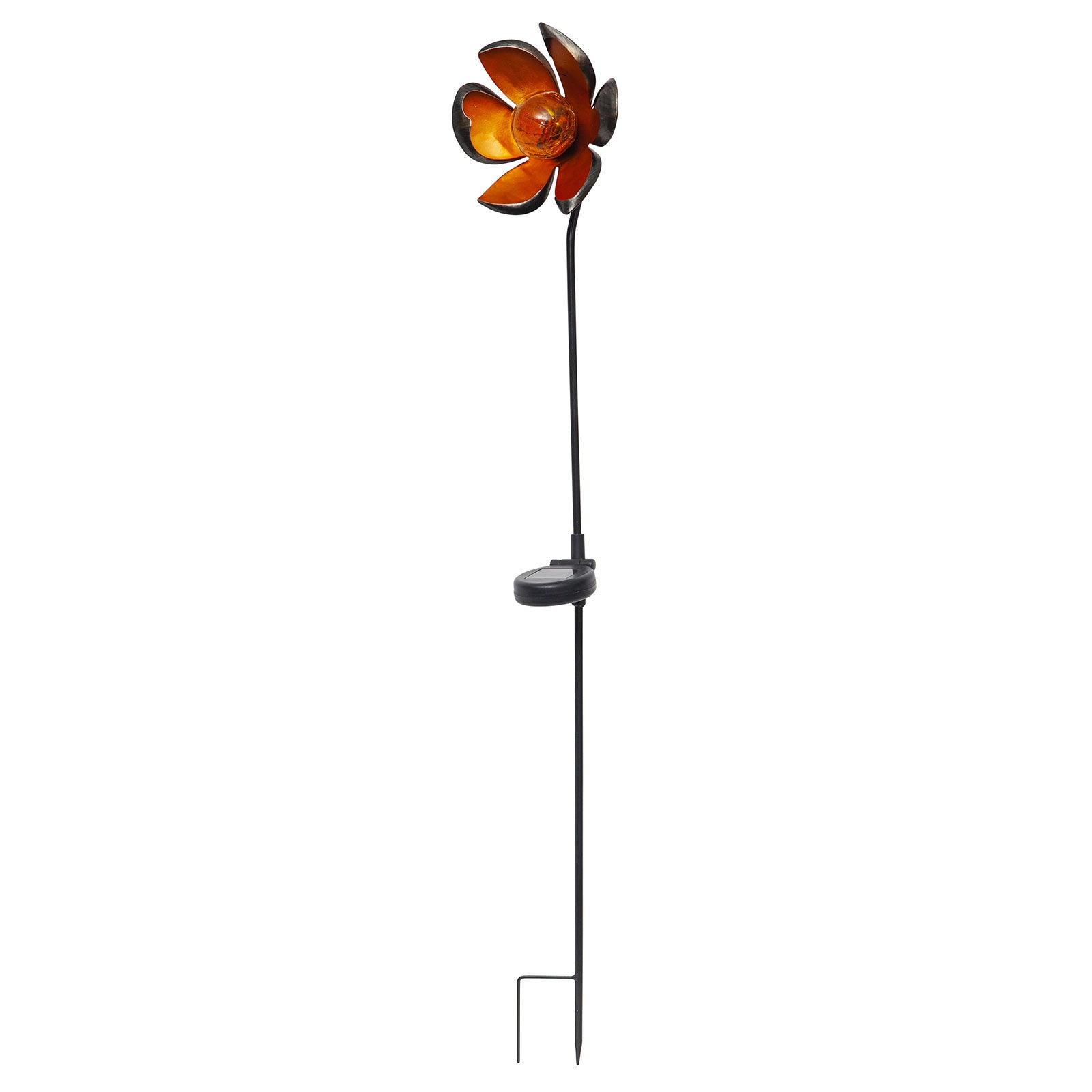 LED solcellelampe Melilla blomst rustfritt stål IP44 nærbilde