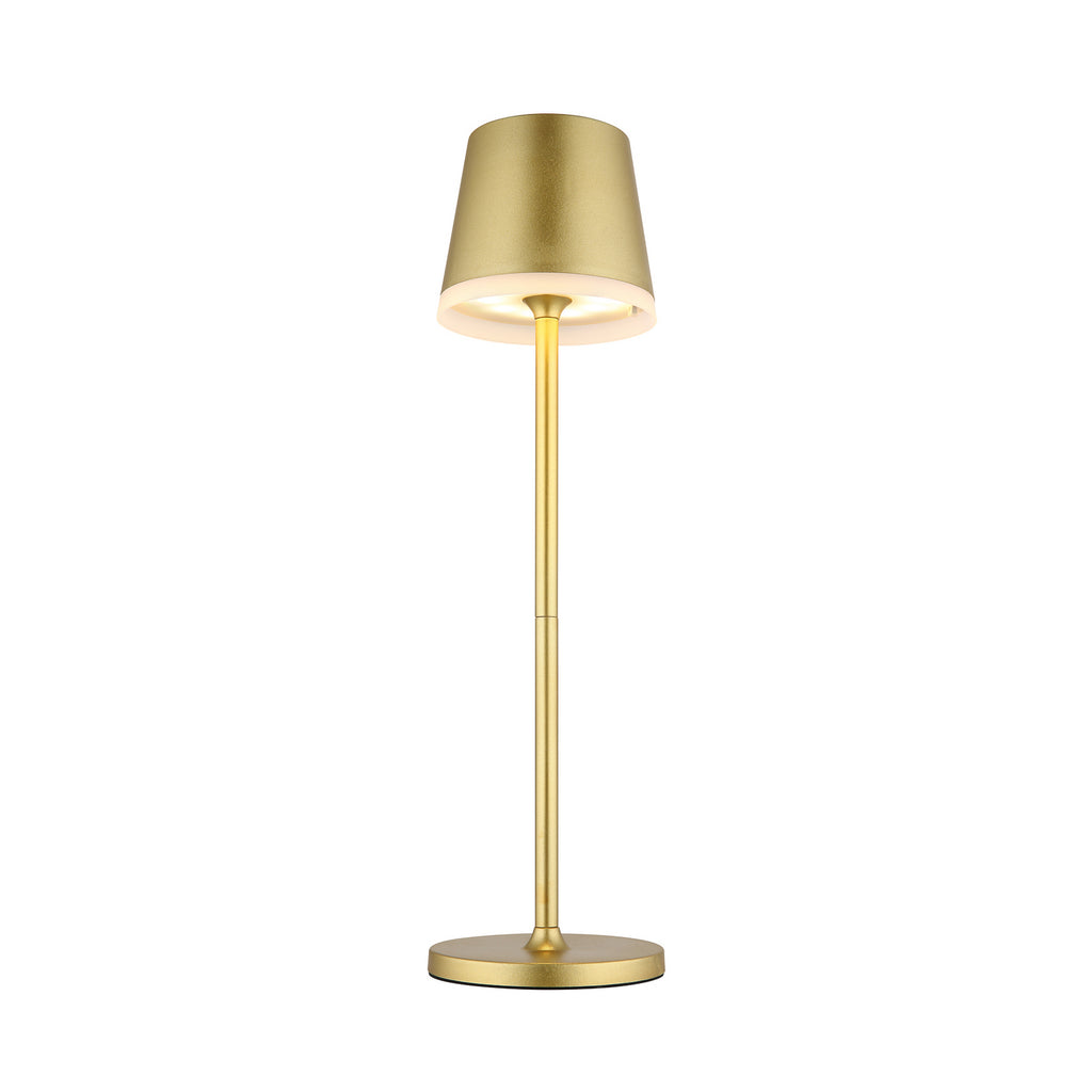 LED solcellelampe metall gullfarget høyde 41 cm IP44 nærbilde